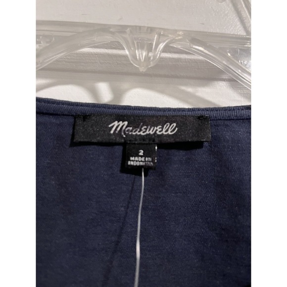 Madewell Corduroy‎ Button-Front Mini Dress Navy Blue NB356 Womens Size 2 - Picture 7 of 8